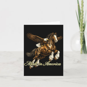 Gemaakt in Amerika adelaar paard western patriotis Kaart