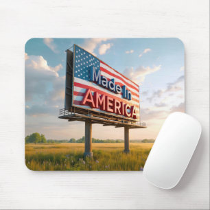 Gemaakt in Amerika Billboard in een land veld Muismat
