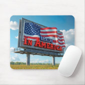 Gemaakt in Amerika Billboard in Wildflower Field Muismat (Met muis)