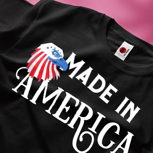 Gemaakt in Amerika Bold Eagle rood wit en blauw T-shirt
