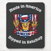 Gemaakt in Amerika Dipped in Ketchup Funny Patriot Muismat (Voorkant)