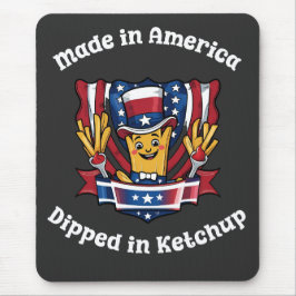 Gemaakt in Amerika Dipped in Ketchup Funny Patriot Muismat