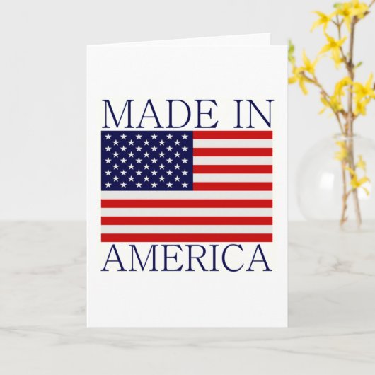 Gemaakt in Amerika Kaart (Gele Bloem)