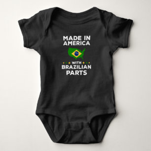 Gemaakt in Amerika met Braziliaanse Delen Grappig Romper