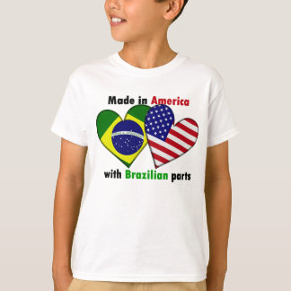 gemaakt in amerika met brazilin - onderdelen t-shirt