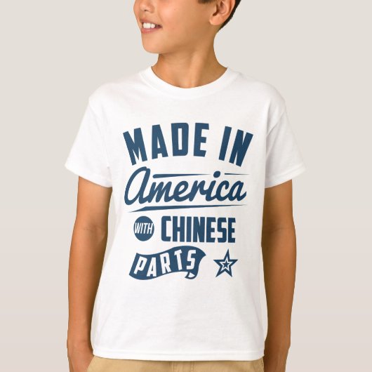 Gemaakt in Amerika met Chinese onderdelen T-shirt (Voorkant)