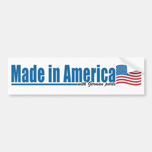 Gemaakt in Amerika met Duitse onderdelen Bumpersticker (Voorkant)