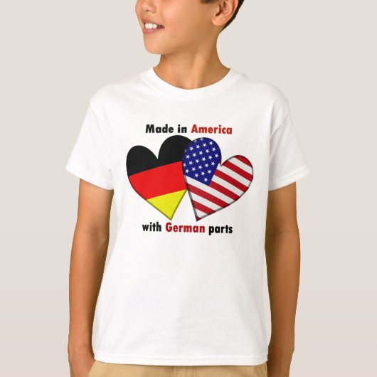 gemaakt in amerika met duitse onderdelen t-shirt (Voorkant)