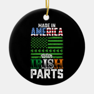 Gemaakt in Amerika met Ierse Onderdelen St. Patric Keramisch Ornament