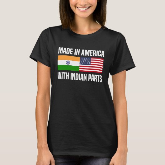 Gemaakt in Amerika met Indische Delen Indisch Amer T-shirt (Voorkant)