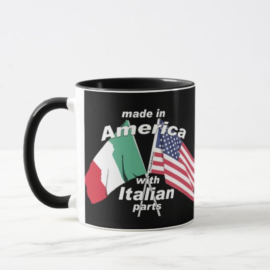 gemaakt in Amerika met Italiaanse onderdelen Mok (Links)