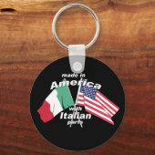 gemaakt in Amerika met Italiaanse onderdelen Sleutelhanger (Voorkant)