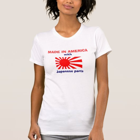 Gemaakt in Amerika met Japans T-shirt voor onderde (Voorkant)