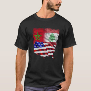 gemaakt in Amerika met Libanees en Marokkaans T-shirt