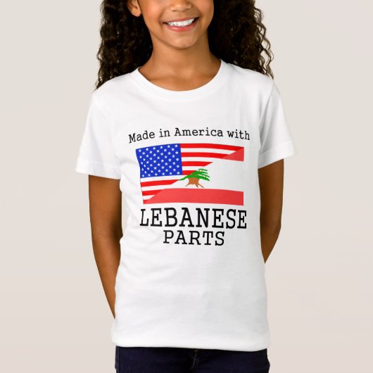 gemaakt in Amerika met Libanese onderdelen T-shirt (Voorkant)