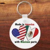 gemaakt in amerika met mexicaanse onderdelen sleutelhanger (Voorkant)