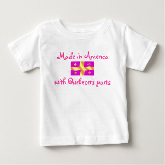 Gemaakt in Amerika met Quebecers Parts Baby Shirt