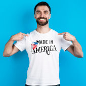 Gemaakt in Amerika Rode witte en blauwe adelaar T-shirt