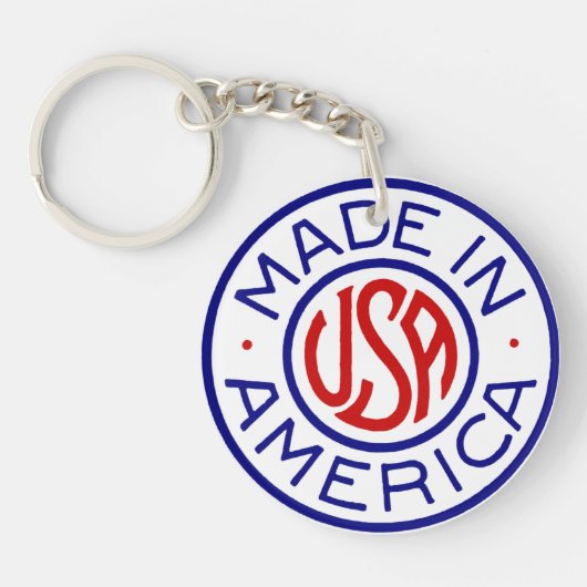 Gemaakt in Amerika USA Sleutelhanger (Voorkant)