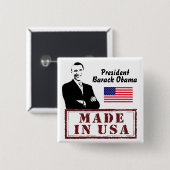 Gemaakt in Amerika Vierkante Button 5,1 Cm (Voorkant /achterkant)