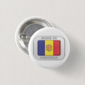 Gemaakt in Andorra Ronde Button 3,2 Cm (Voorkant /achterkant)