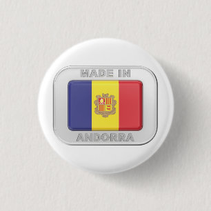 Gemaakt in Andorra Ronde Button 3,2 Cm