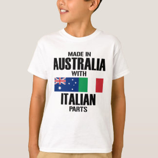 Gemaakt in Australië met Italiaanse onderdelen T-shirt