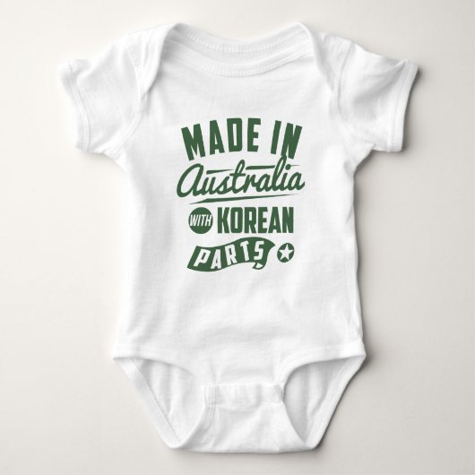 Gemaakt in Australië met Koreaanse onderdelen Romper (Voorkant)