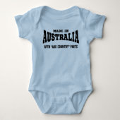 Gemaakt in Australië met 'land toevoegen' voor ond Romper (Voorkant)