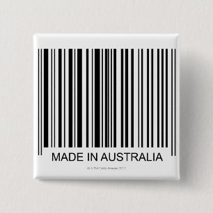 Gemaakt in Australië Vierkante Button 5,1 Cm