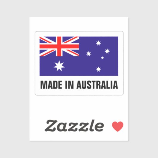 Gemaakt in Australische aangepaste vinylstickers Sticker (Vel)