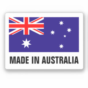 Gemaakt in Australische aangepaste vinylstickers Sticker