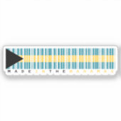 Gemaakt in Bahama's Barcode Vlag Sticker (Voorkant)