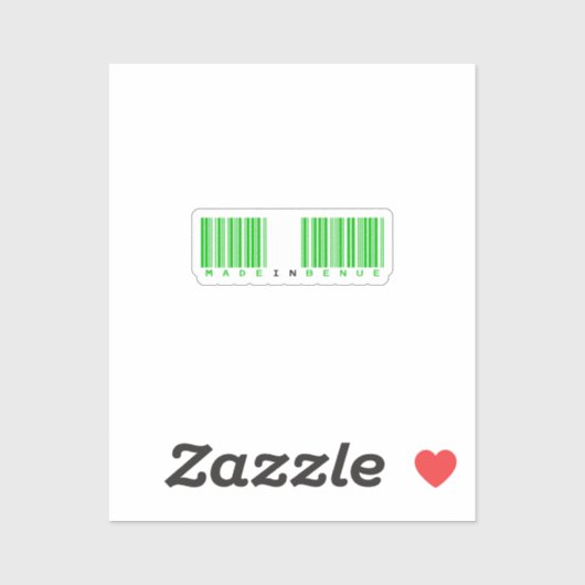 Gemaakt in Benue State Streepjescode Vlag Sticker (Vel)