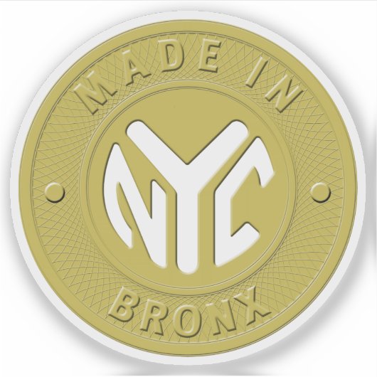 Gemaakt in Bronx Token Sticker (Voorkant)