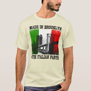 Gemaakt in Brooklyn met Italiaanse Onderdelen Grap T-shirt