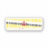 Gemaakt in Brunei Barcode Vlag Sticker (Voorkant)