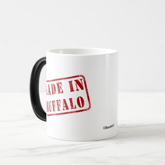 Gemaakt in Buffalo Magische Mok (Voorkant links)