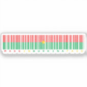 Gemaakt in Burkina Faso Barcode Vlag Sticker (Voorkant)