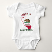 Gemaakt in Californië - Silhouet en Vlag Romper (Voorkant)