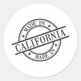 Gemaakt in Californië Stamp Style Symbool Black Ronde Sticker