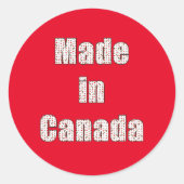 Gemaakt in Canada Klassieke Sticker (Voorkant)
