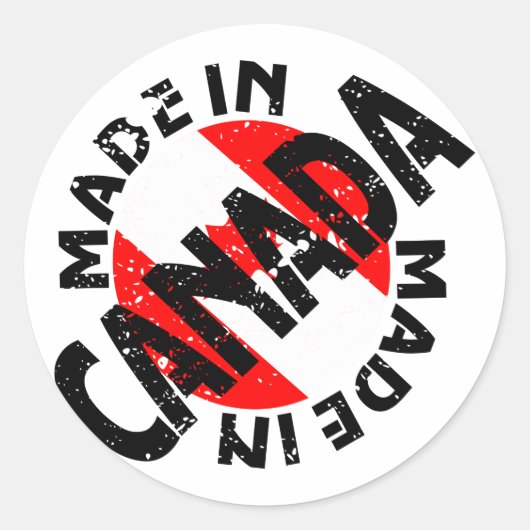 Gemaakt in Canada Label Stickers (Voorkant)