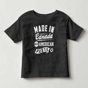 Gemaakt in Canada met Amerikaanse onderdelen Kinder Shirts