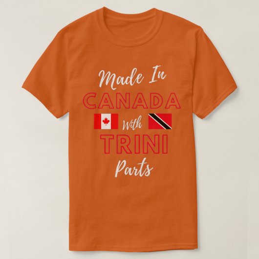 gemaakt in Canada met Trini Parts Trinidad en Toba T-shirt (Design voorkant)