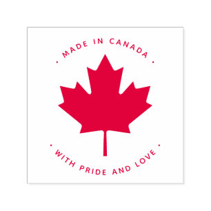Gemaakt in Canada met trots en liefde - niet te ko Zelfinktende Stempel