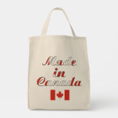 Gemaakt in Canada Natural Beige Grocery Canvas tas (Achterkant)