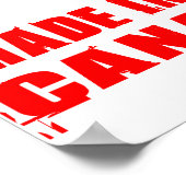 Gemaakt in Canada Poster (Hoek)