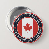 Gemaakt in Canada Ronde Button 7,6 Cm (Voorkant /achterkant)