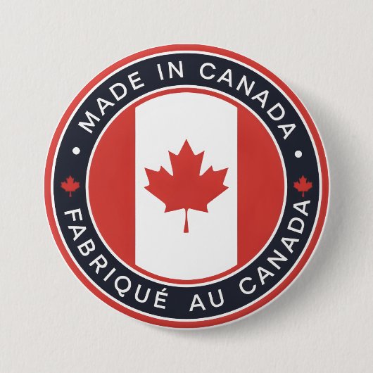 Gemaakt in Canada Ronde Button 7,6 Cm (Voorkant)